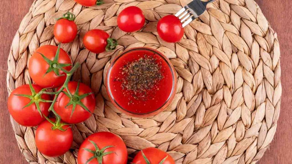 Homemade tomato juice
