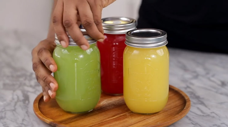 Instead of plastic, go for a glass juice container